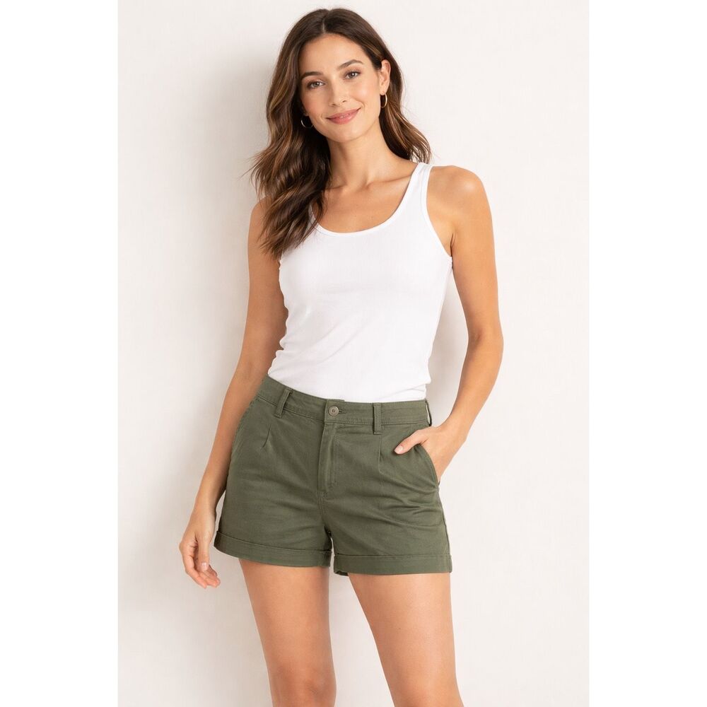 Classic Olive High-Rise Women’s Shorts